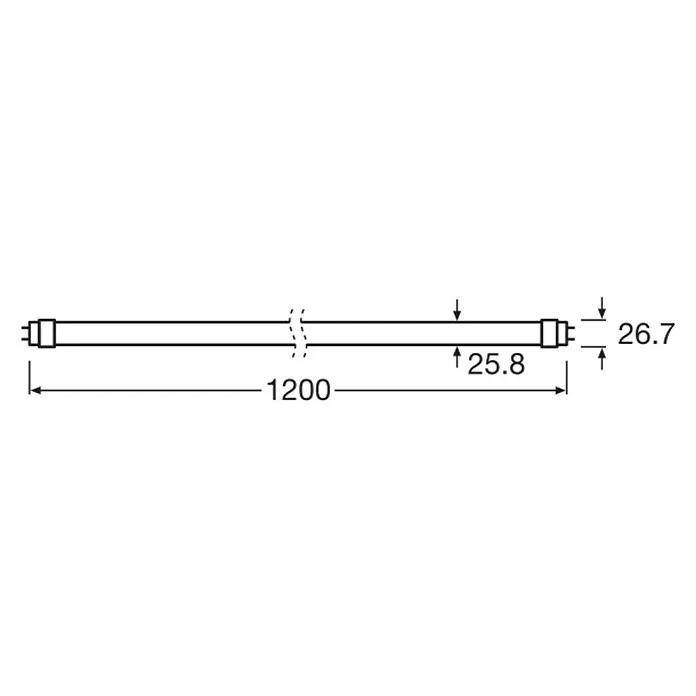Osram Led tl-buis LED TUBE T8 EM UO - Lengte: 121,3 cm, Kil wit, 20 W, 2.400 lm, G13