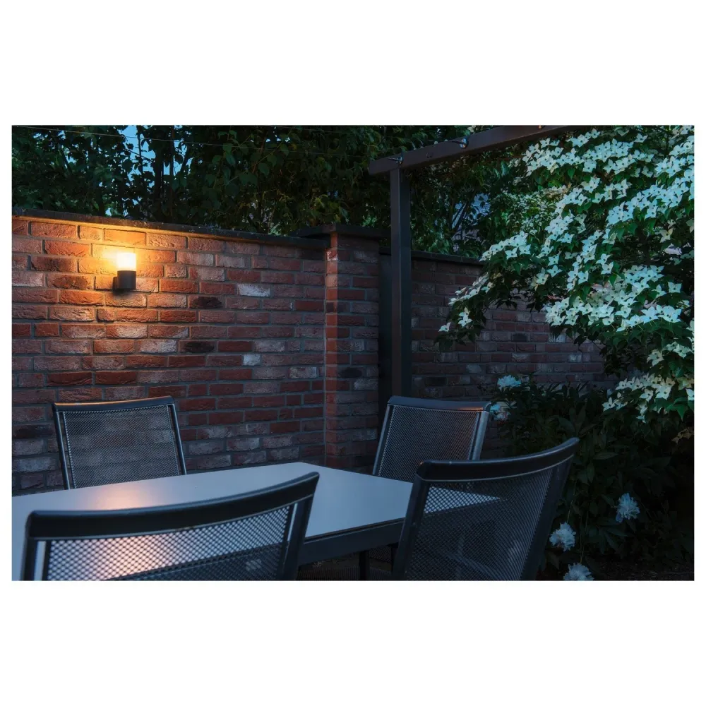 SLV Buitenlamp GRAFIT IP44 Antraciet - Wandlamp met Starter en Condensator