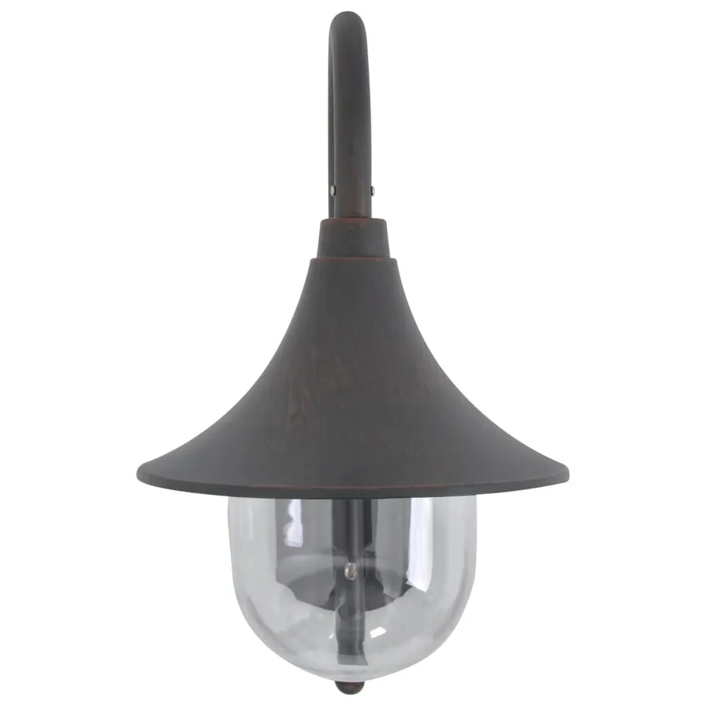T5 Tuin wandlamp E27 42 cm aluminium brons