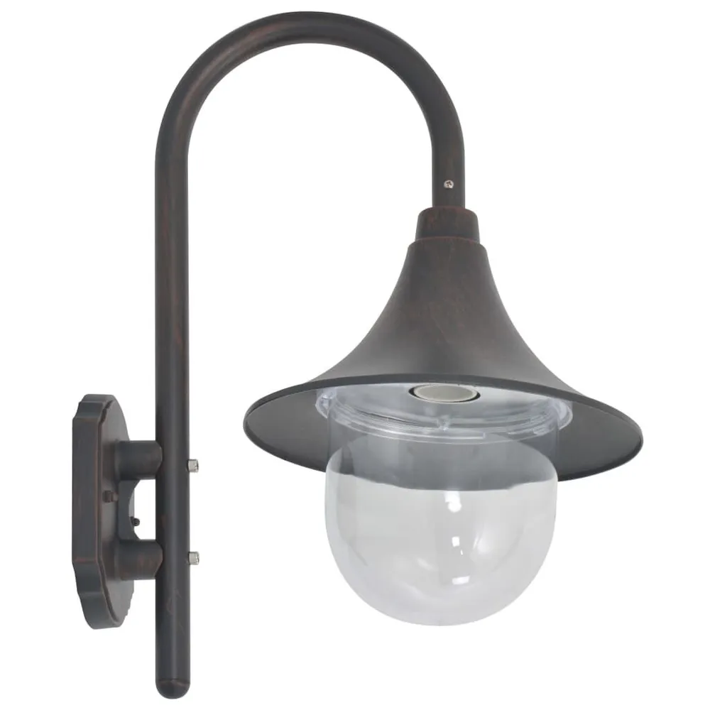 T5 Tuin wandlamp E27 42 cm aluminium brons