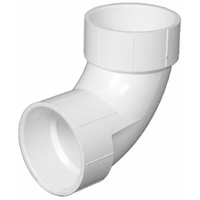 Charlotte Pipe 3- VINYL DWV Schedule 40 Hub x Hub 90 Degree Elbow Non-Potable Water - Universeel Passend