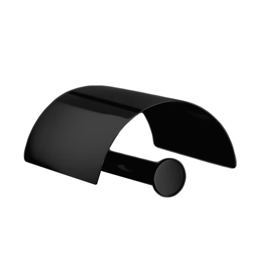 Covered toilet paper holder Lineabeta model Baketo painted black messing