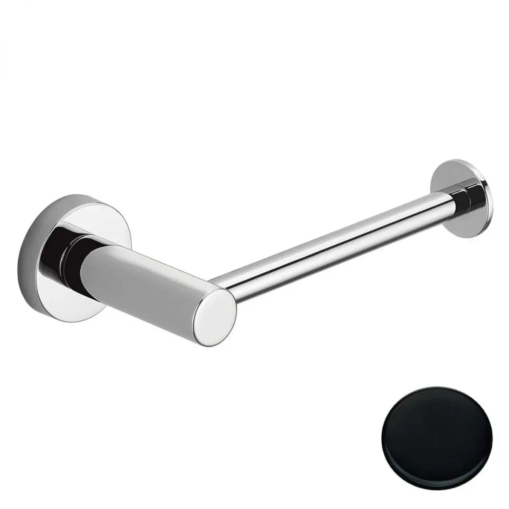 Reversible toilet paper holder gedempt black brass Plus collection Colombo Design Vochtbestendig ontwerp