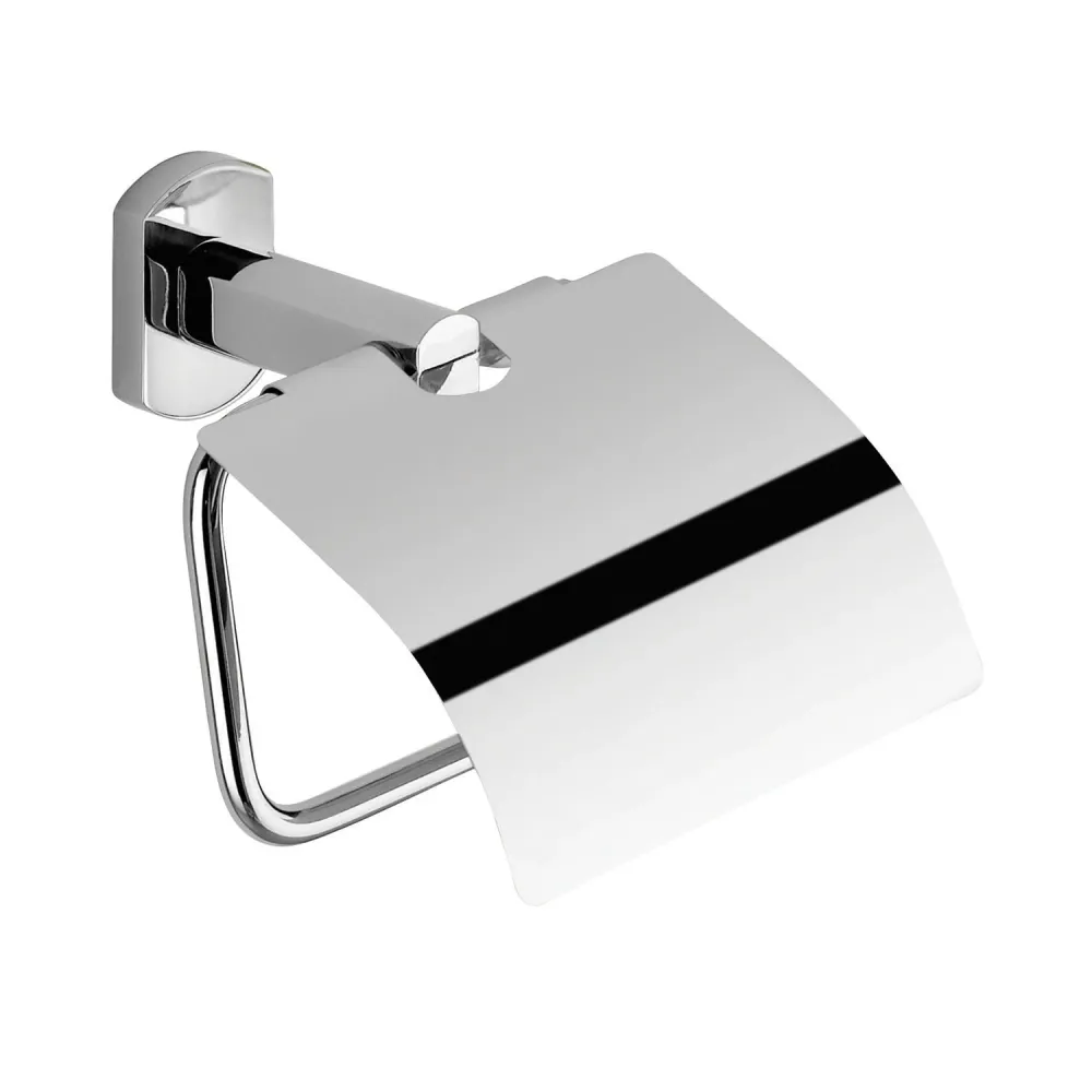 Wall-mounted covered toilet paper holder Gedy Edera Plus series - Verchroomd