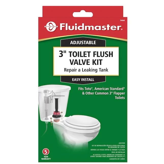 Fluidmaster K-540A-015 Complete 3 inch Toilet Flush Valve Repair Kit Tool