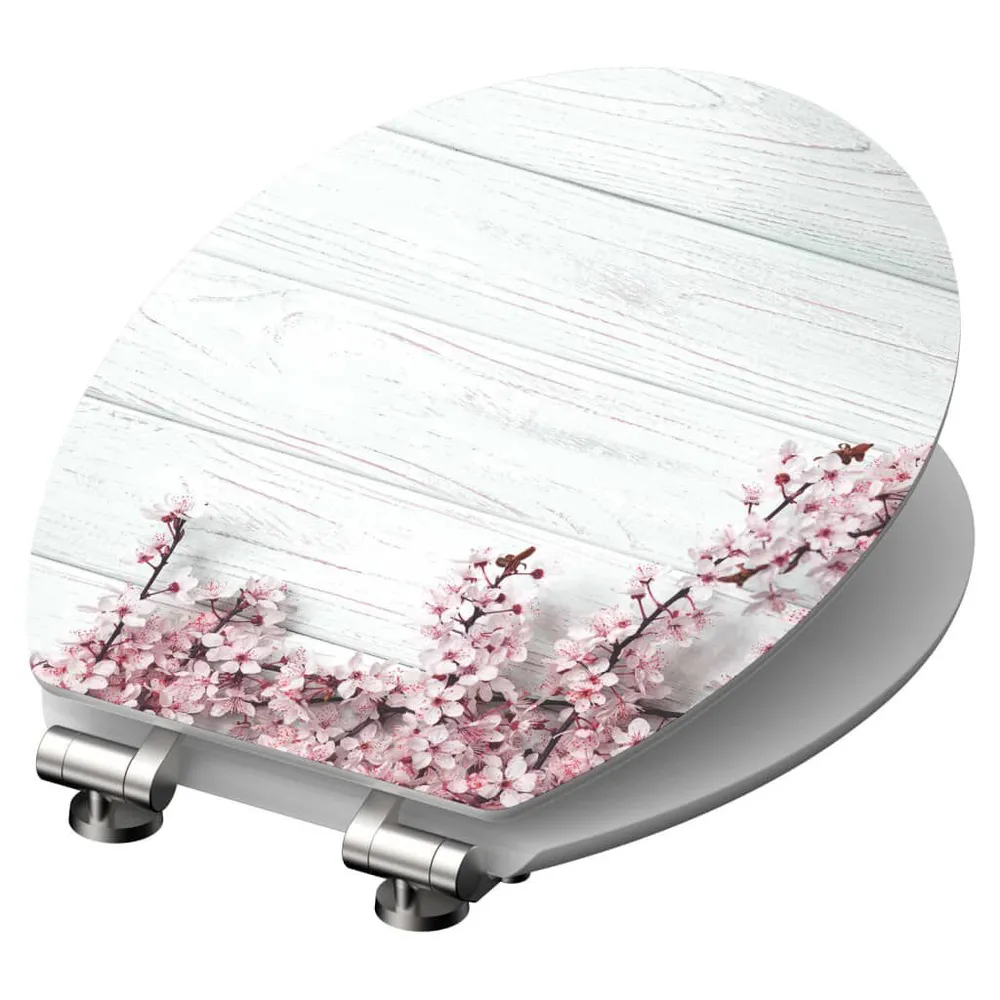 SCHÜTTE Toiletbril met soft-close FLOWERS & WOOD MDF hoogglans
