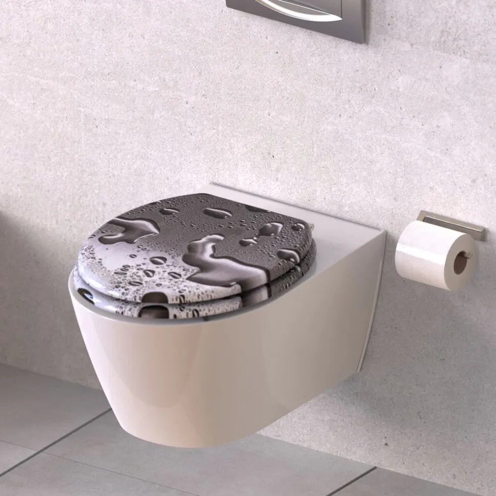SCHÜTTE Toiletbril met soft-close GREY RVS