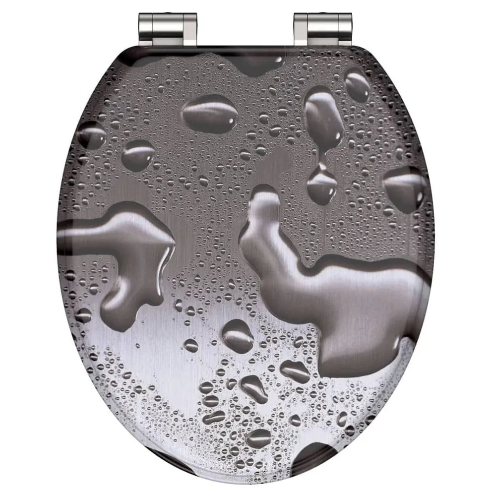SCHÜTTE Toiletbril met soft-close GREY RVS