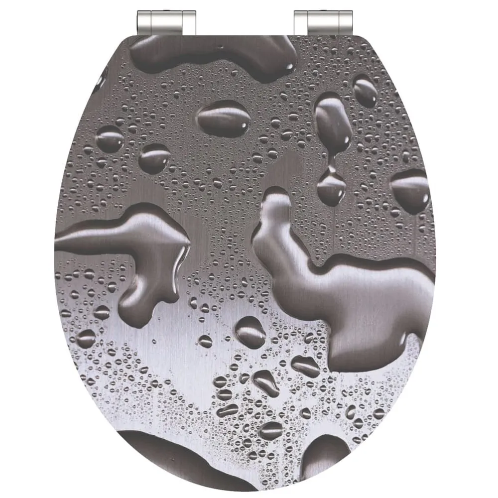 SCHÜTTE Toiletbril met soft-close GREY STAAL MDF hoogglans