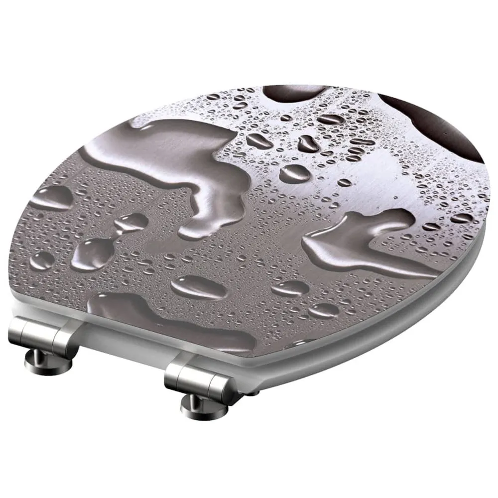 SCHÜTTE Toiletbril met soft-close GREY STAAL MDF hoogglans