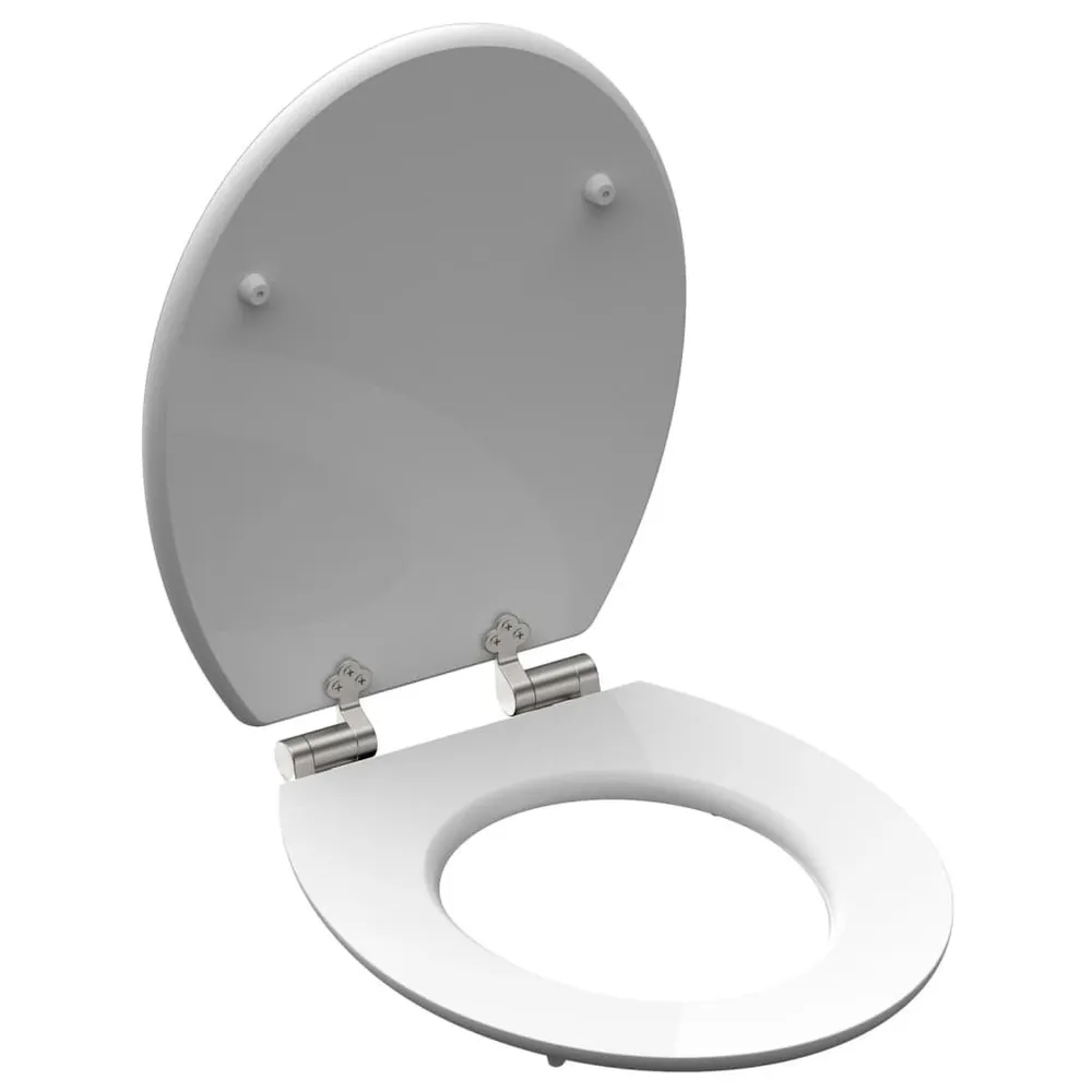 SCHÜTTE Toiletbril met soft-close GREY STAAL MDF hoogglans