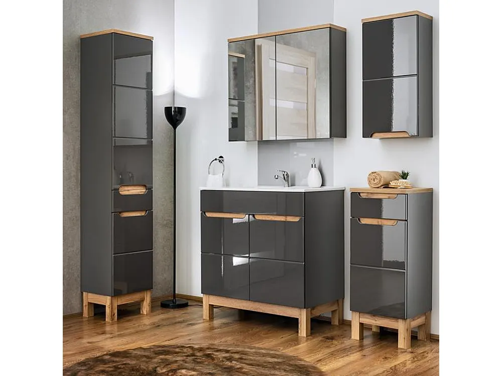 Spiegelkasten BALI MC80 2D 80x20x70 Donkergrijs