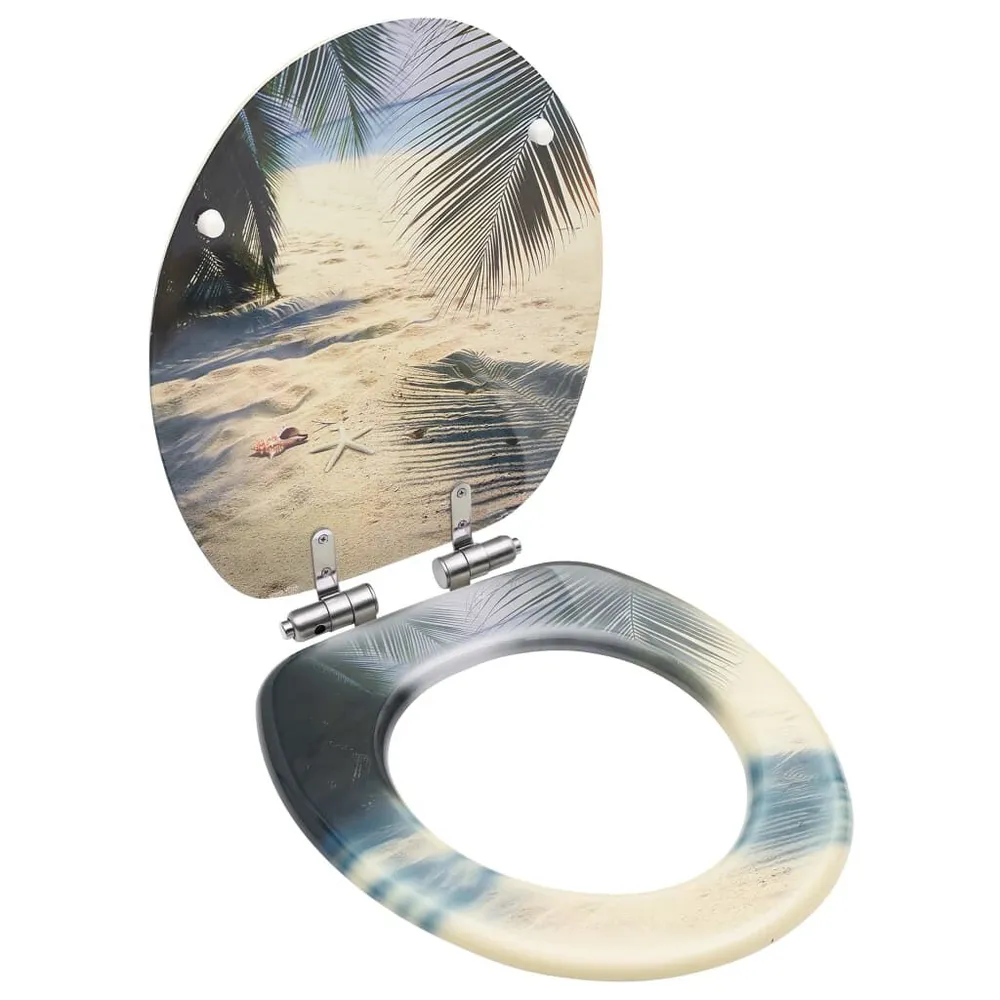 Toiletbril met soft-close deksel strand MDF
