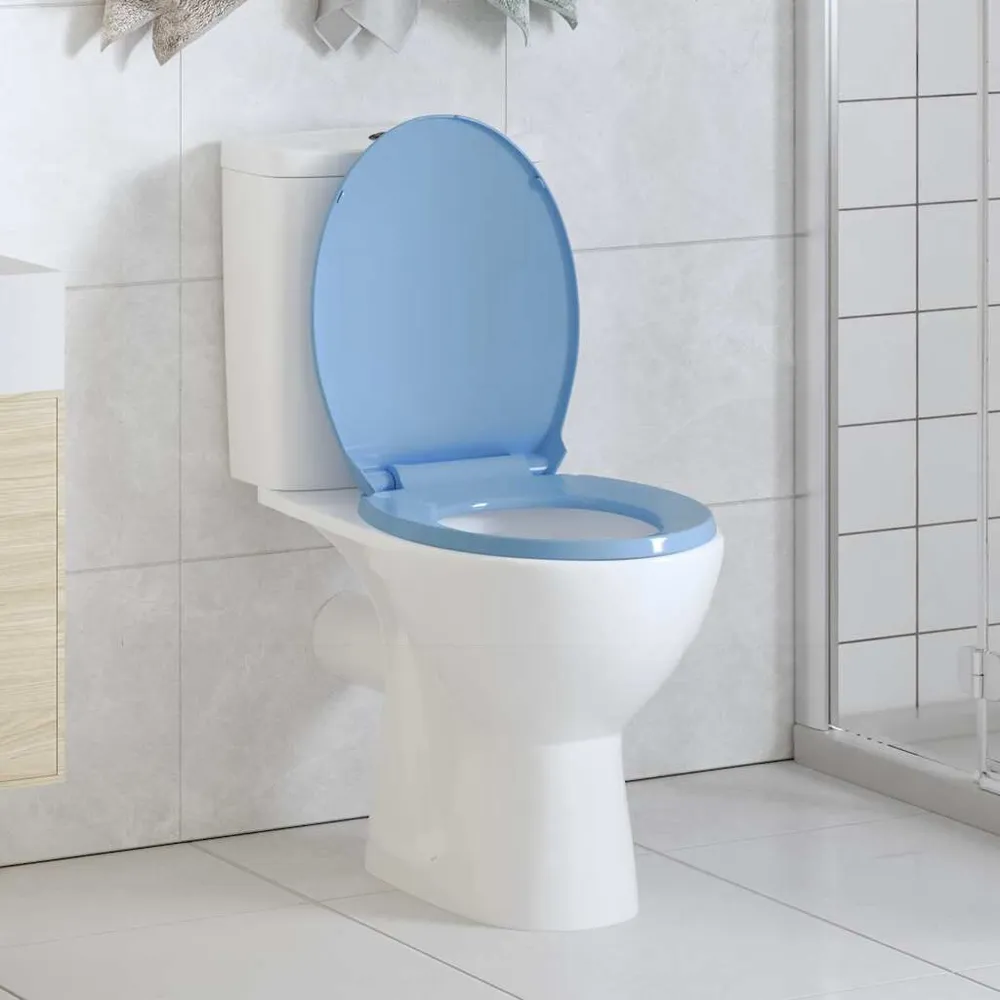 Toiletbril soft-close en effortless vrijgave ovaal blauw