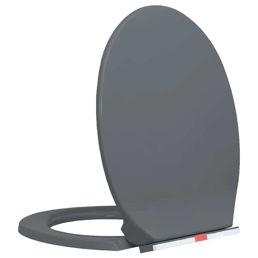 Toiletbril soft-close en effortless vrijgave ovaal grijs