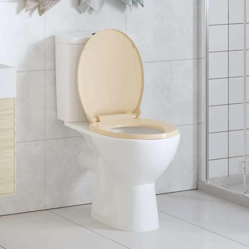 Toiletbril soft-close ovaal ecru