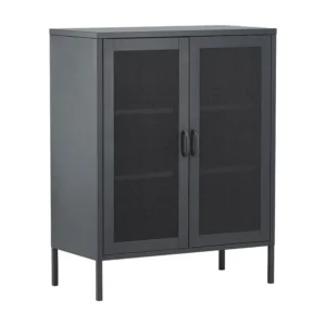 Vitrinekast MISHA SC80 2D 80x40x102 Grijs
