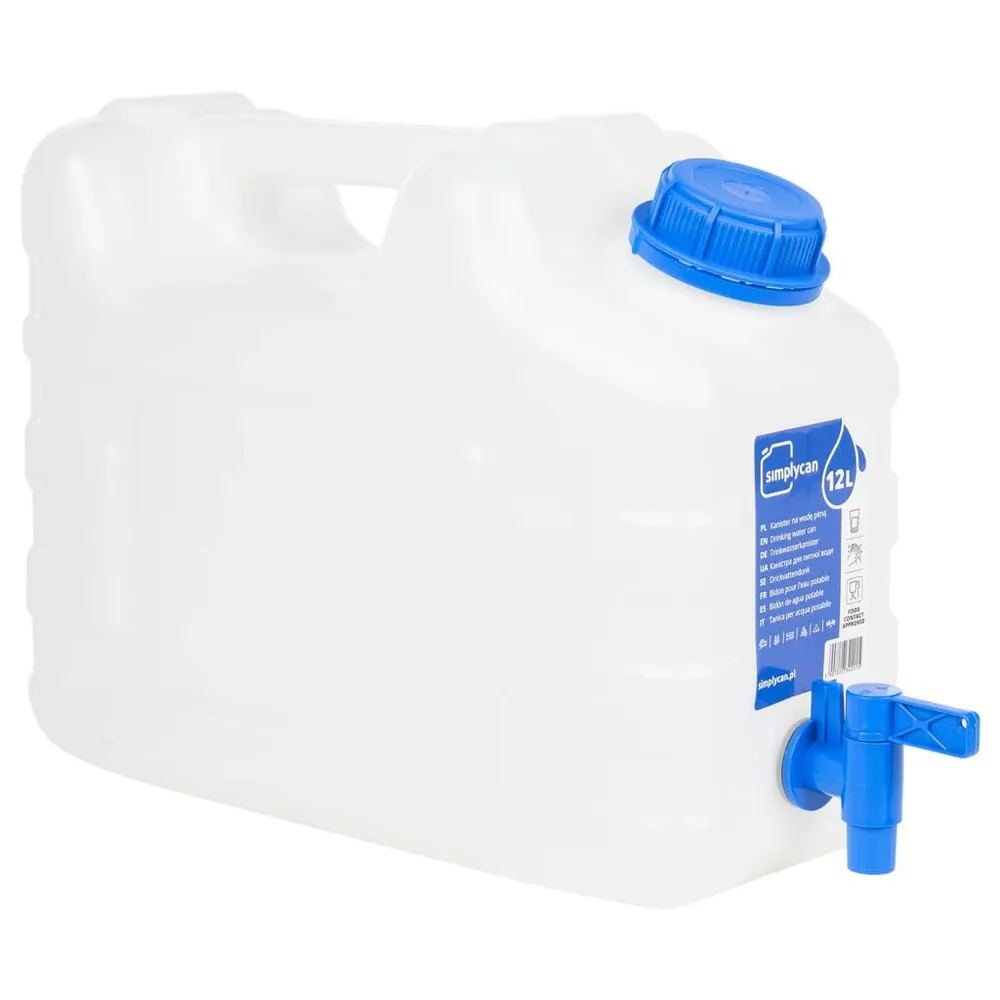 Watertank met kraan 10 L kunststof transparant