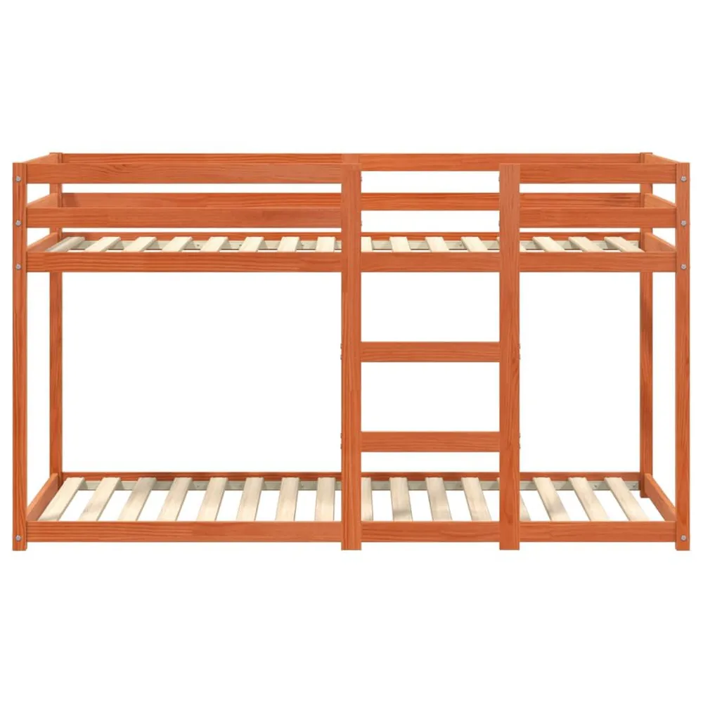 Stapelbed massief grenenhout wasbruin 90x190 cm