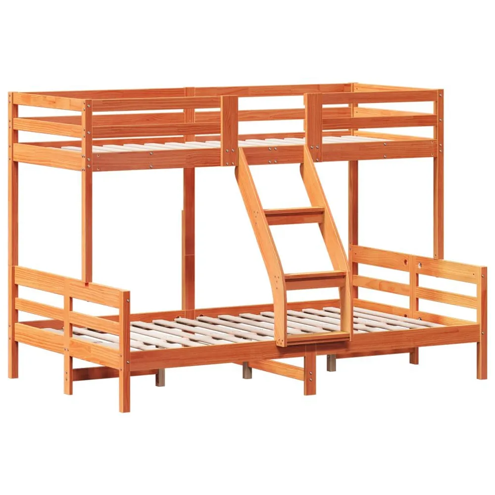 Stapelbed massief grenenhout wasbruin 90x200/120x200 cm