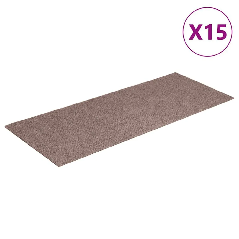 15 st Trapmatten zelfklevend rechthoekig 60x25 cm grijsblauw