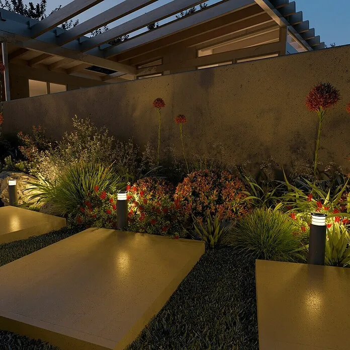 Calex Led-padverlichting voor buiten - Set van 3 - Hoogte: 41 cm, Lichtkleur: RGB