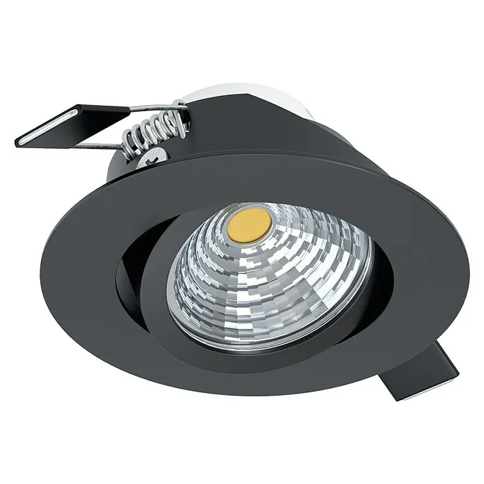 Eglo Led-inbouwverlichting Saliceto - Gastvrij wit, Diameter: 8,8 cm, Zwart, 1 st.