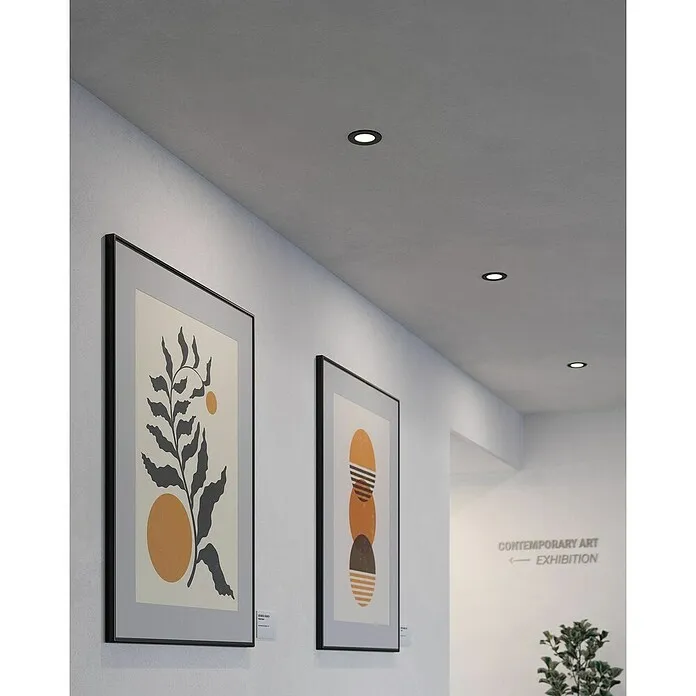 Eglo Led-plafondspot Fueva - Ø x h: 39 x 5,5 cm, Wit, Zacht wit, Bluetooth