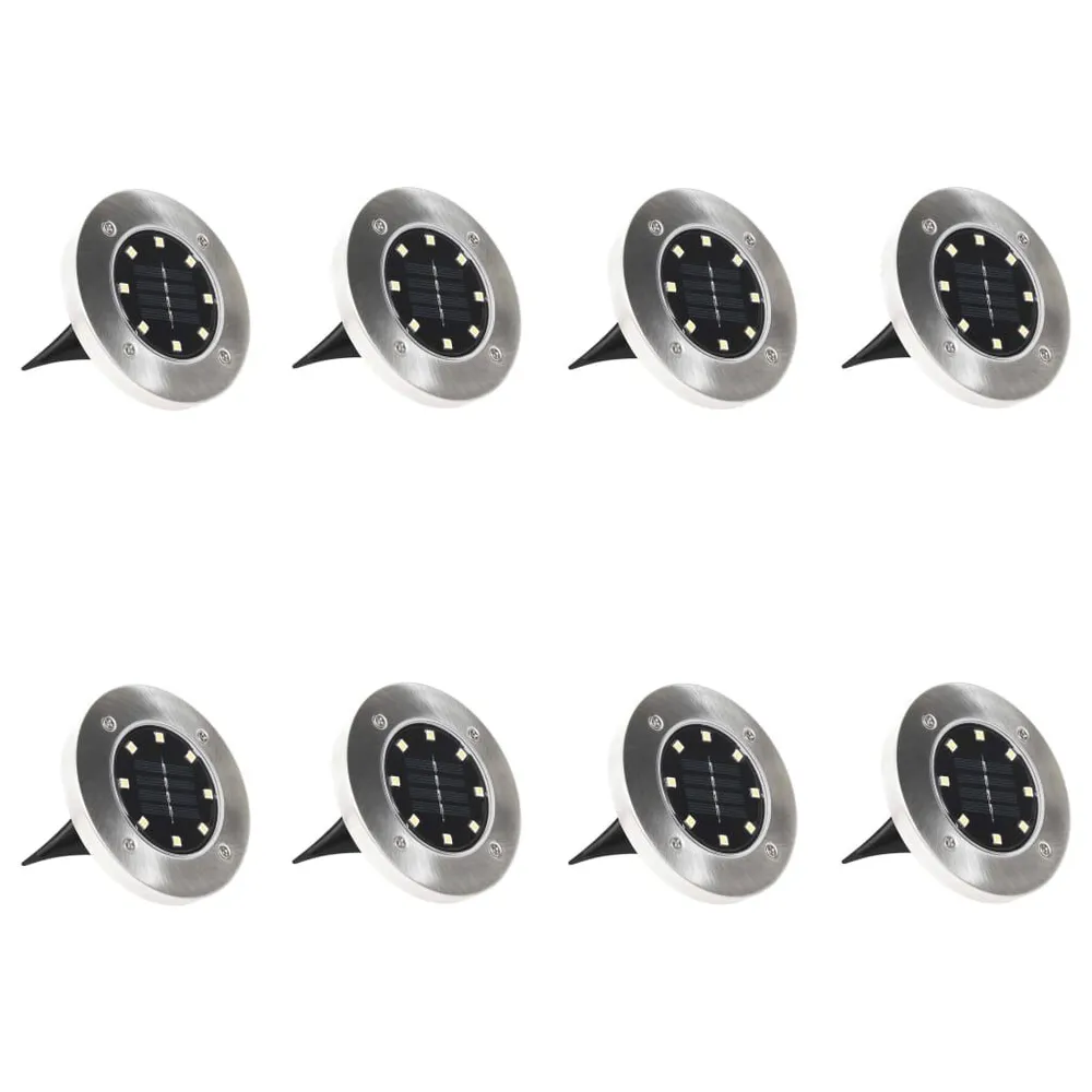 Grondlampen 8 st solar LED RGB-kleur