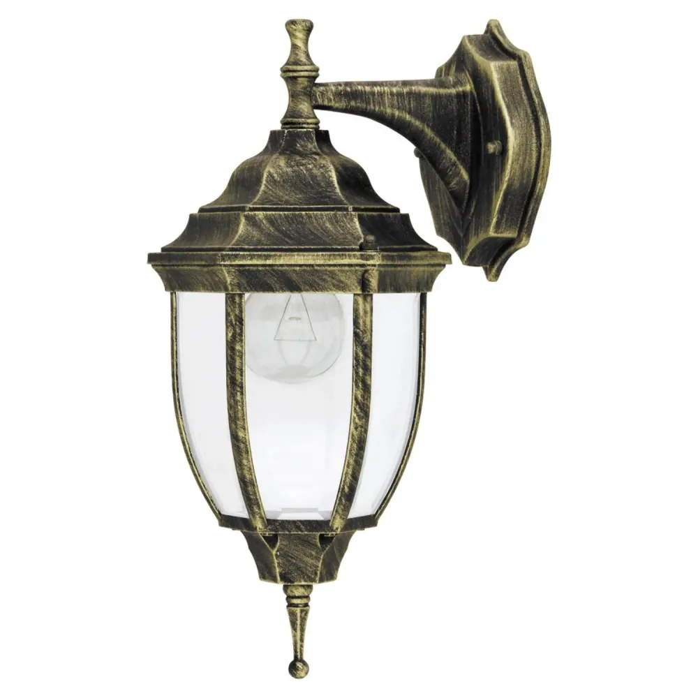 Rabalux Nizza 8451 antiek goud E27 60W IP43 wandlamp. Ideaal voor de tuin, het terras en daarbuiten.