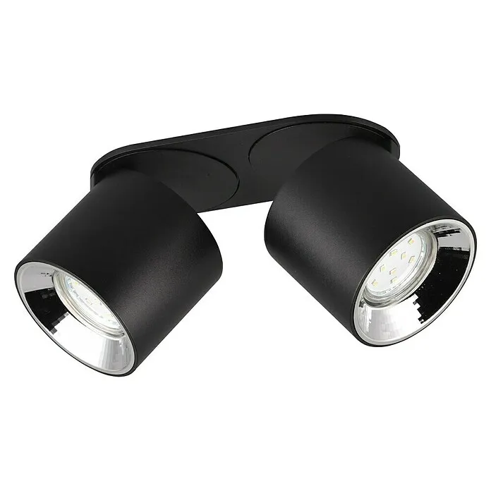 Trio Lighting Plafondspot - 10 W, l x b x h: 12 x 18 x 8 cm, Zwart, Zwart, Aantal lichtbronnen: 2 st.