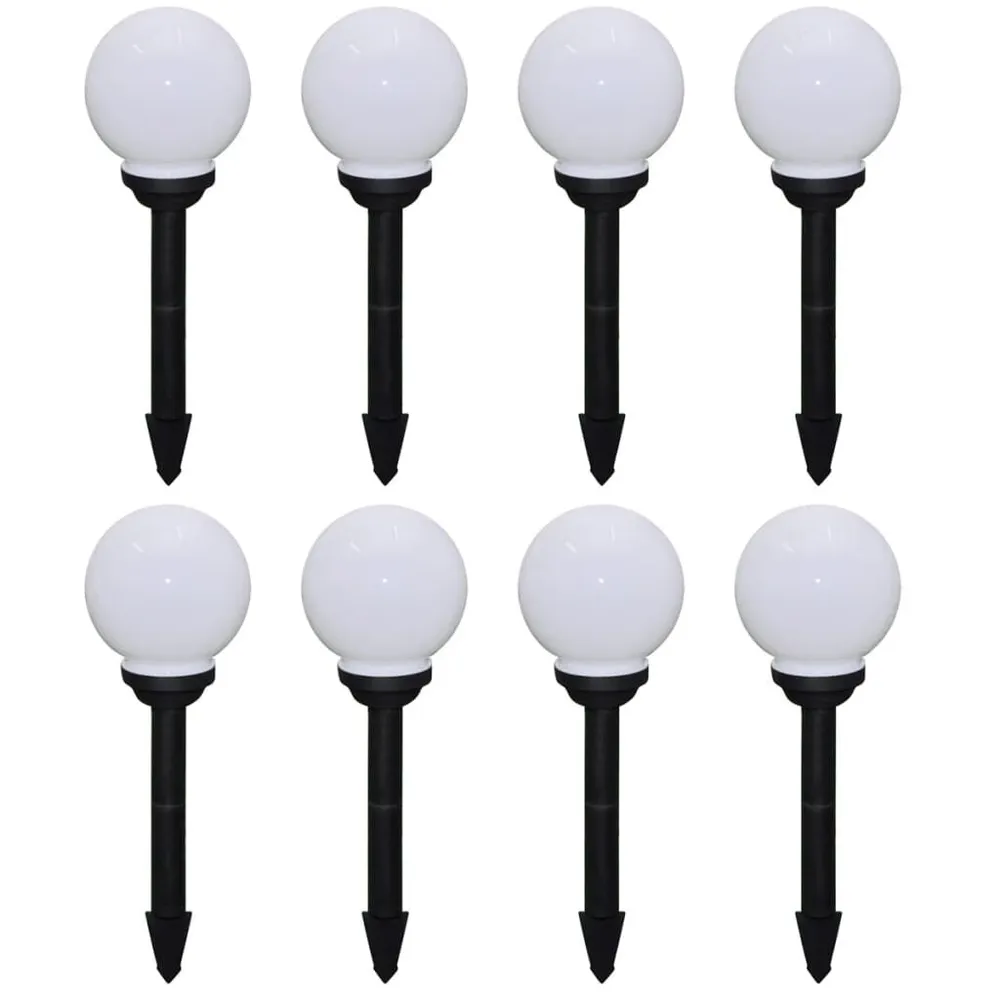 Tuinpadlampen 8 st met grondpin LED 15 cm