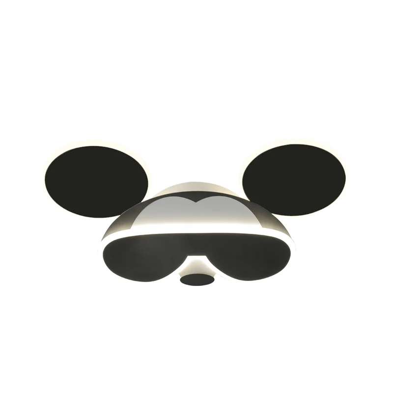 Zwarte muiskop plafondarmatuur Cartoon LED acryl inbouwspot warm/wit zwak