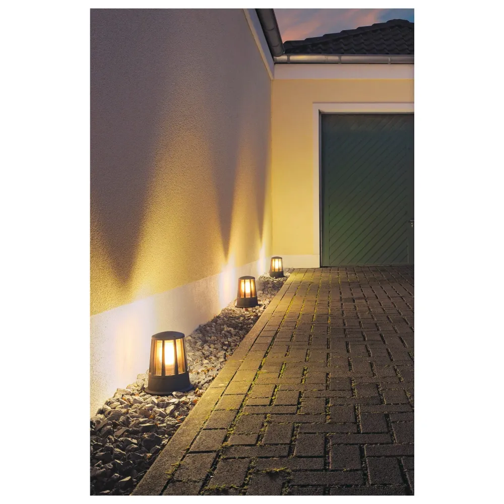 SLV Buitenlamp CONE IP54 Antraciet met bewegingssensor