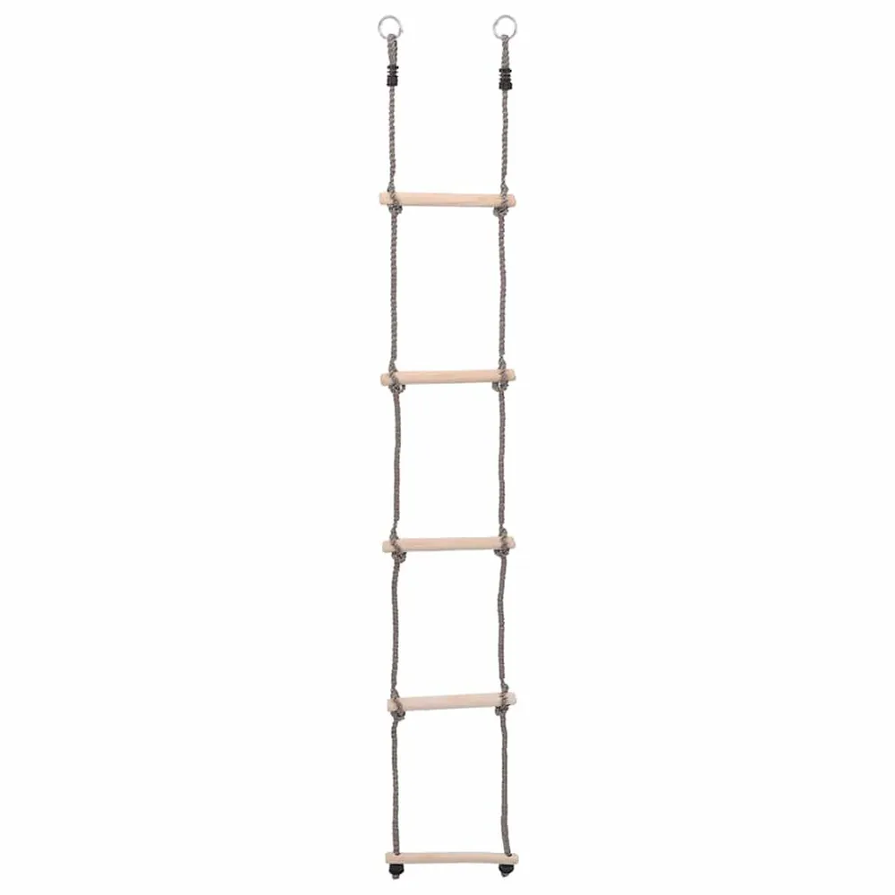 Ladder met 5 sporten 210 cm massief grenenhout Veiligheidsgecertificeerd