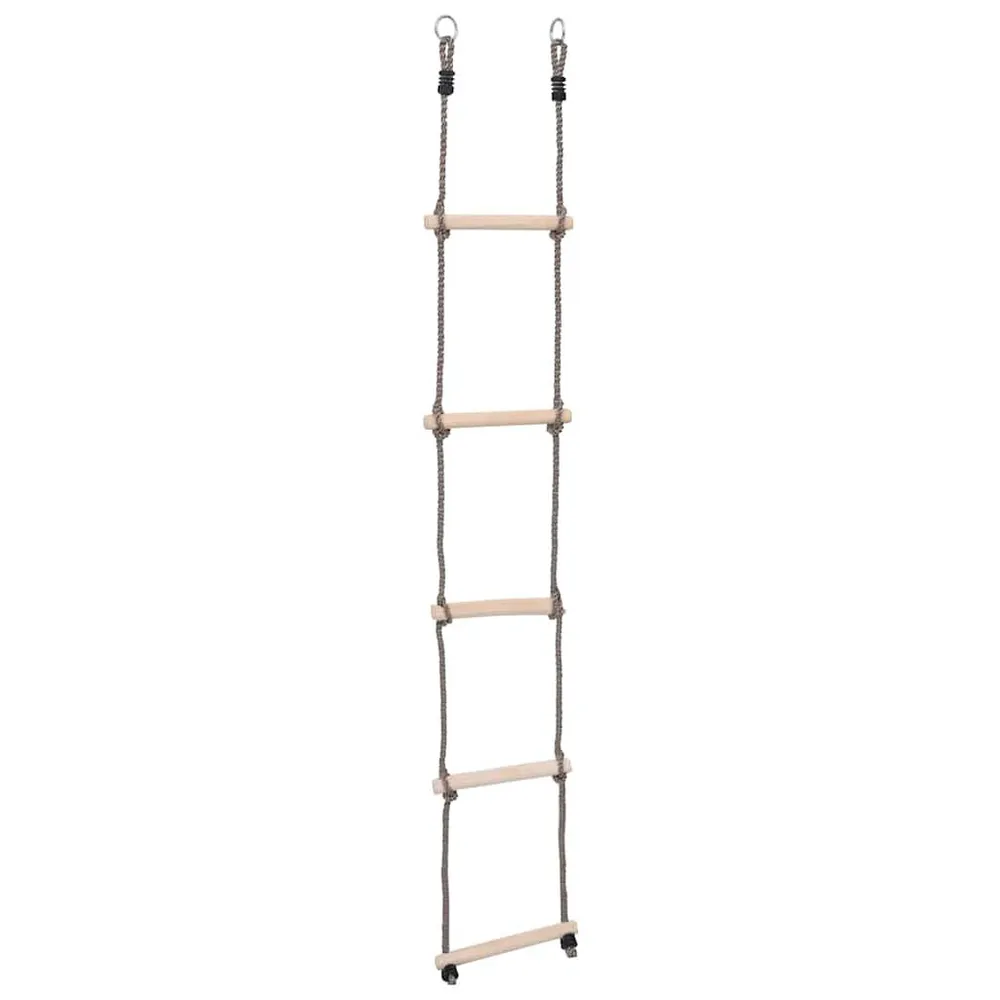 Ladder met 5 sporten 210 cm massief grenenhout Veiligheidsgecertificeerd