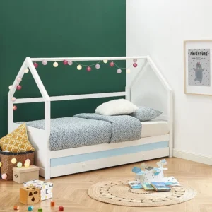 Uitschuifbed 2 x 90 x 190 cm - Grenen - Wit - HURRA - Koop nu simpel en goedkoop online