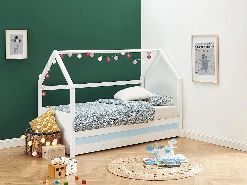 Uitschuifbed 2 x 90 x 190 cm - Grenen - Wit - HURRA - Koop nu simpel en goedkoop online