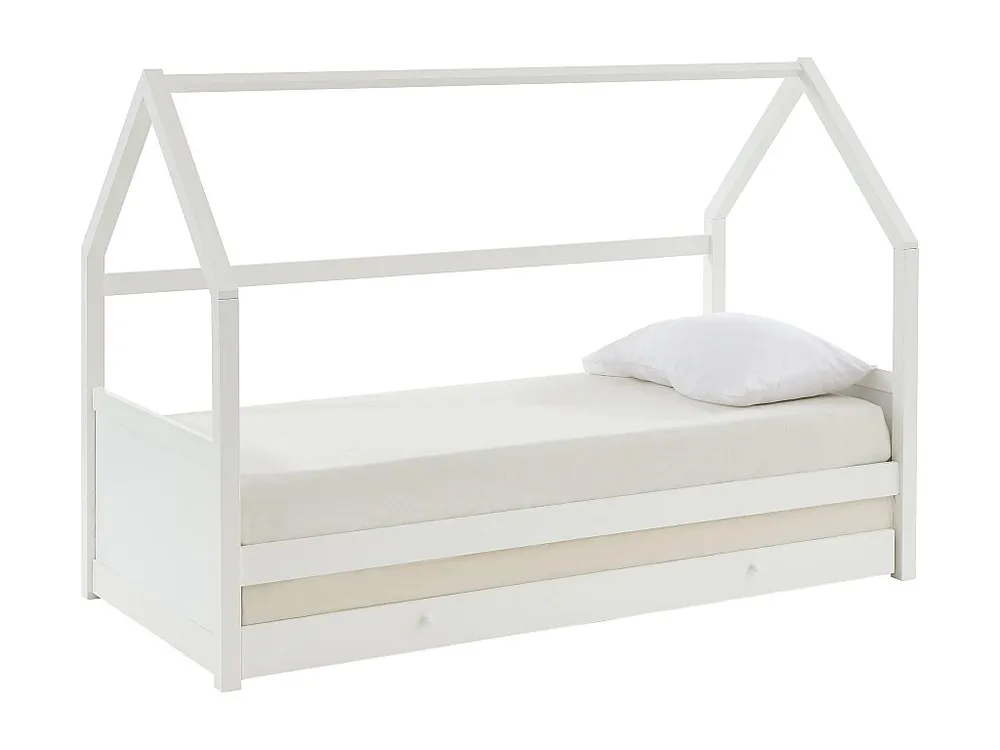Uitschuifbed 2 x 90 x 190 cm - Grenen - Wit - HURRA - Koop nu simpel en goedkoop online