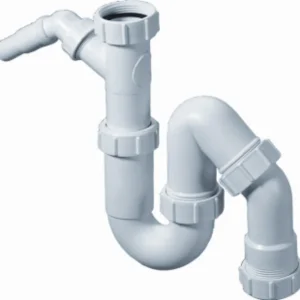 Waterbesparende McAlpine buissifon - universeel - kunststof - wit - 6/4 x 40 mm - 53570