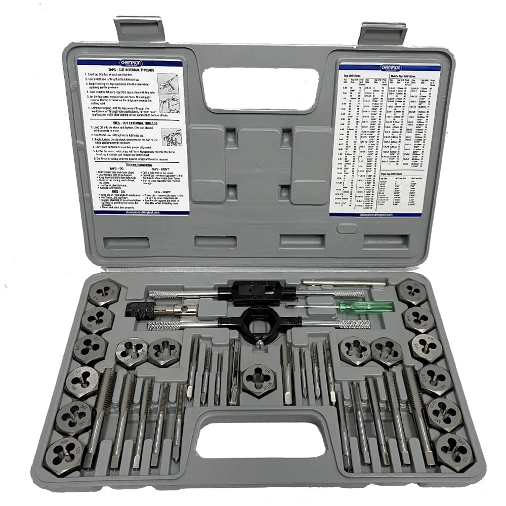 Gezichtsbeschermings CHAMPION 39 PC. Metric Tap & Die Set