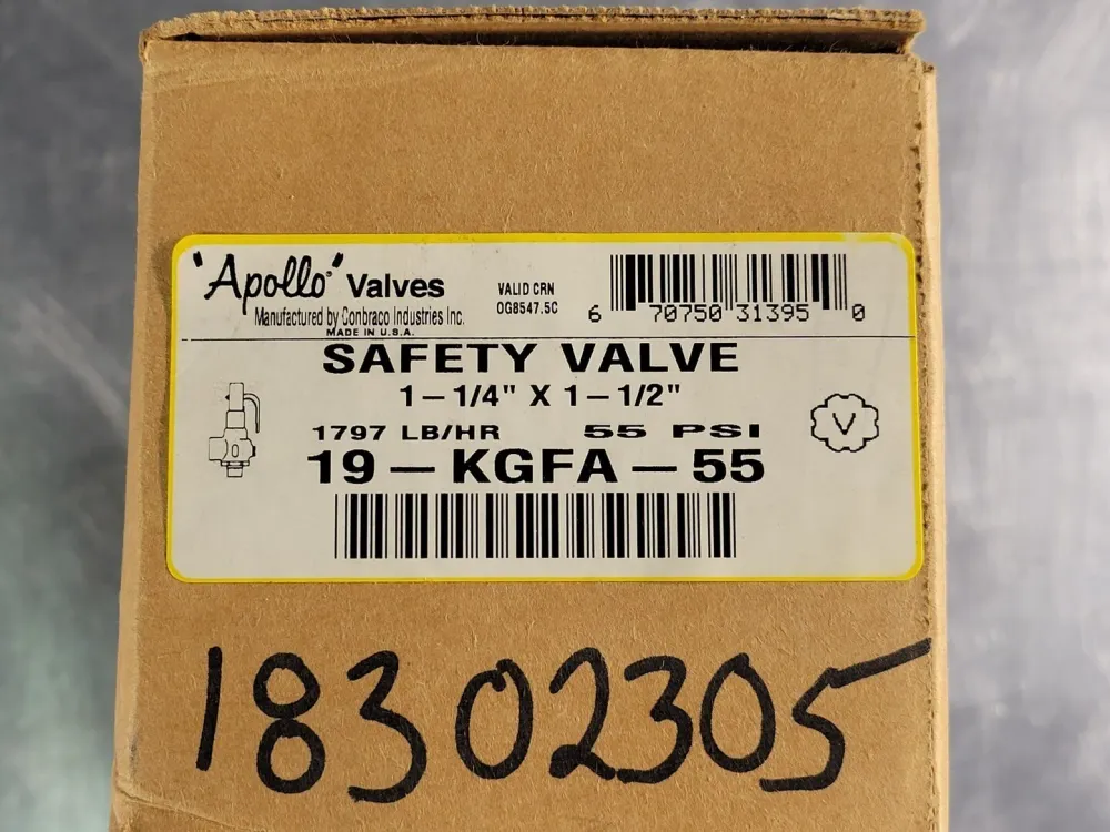 1 1/4" x 1 1/2" Safety Relief Valve 19KGFA55