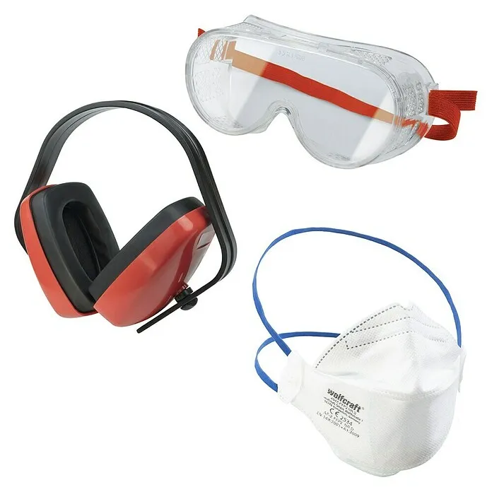 Wolfcraft Halfmasker - Wit, l x b x h: 100 x 176 x 265 mm