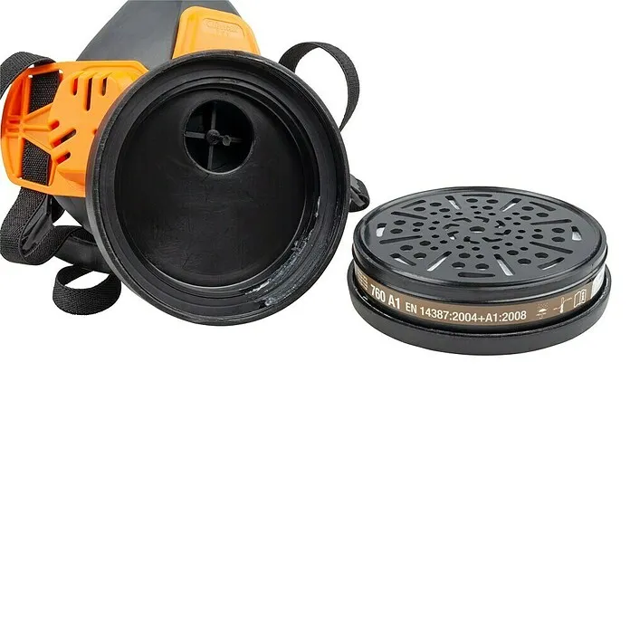 Wolfcraft Halfmasker - Zwart, Passend bij: halfgelaatsmasker van Wolfcraft