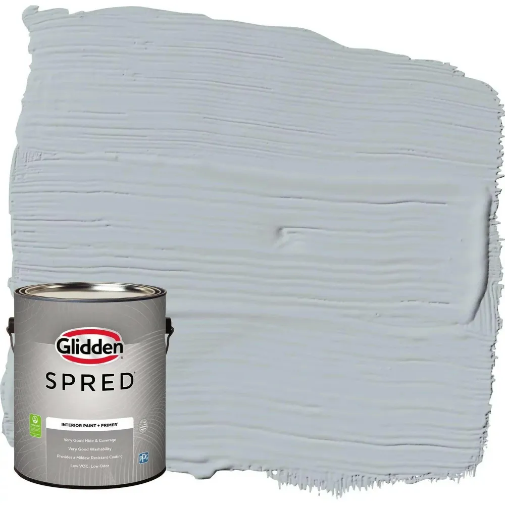 Grond Glidden Spred Grab-N-Go Interior Paint And Primer, Flat grauw Frost, 1-Gallon)