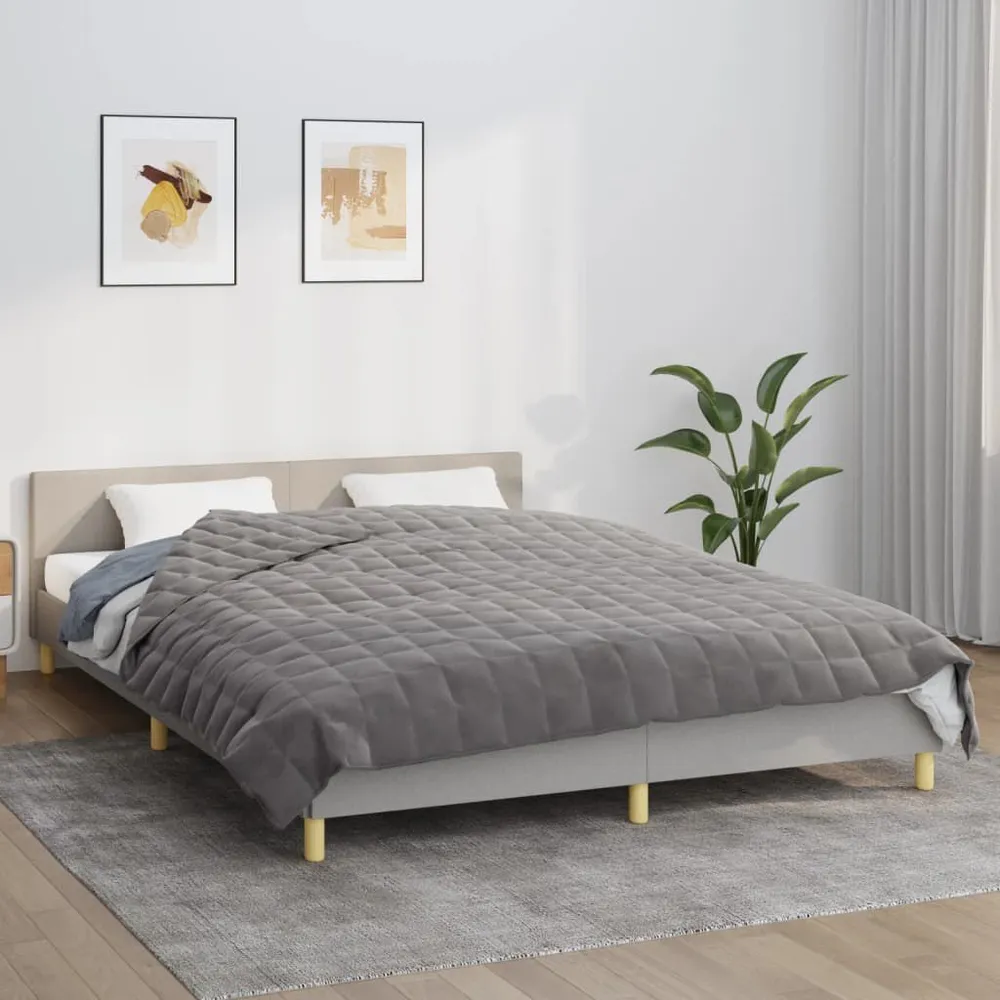 Verzwaringsdeken 220x235 cm 15 kg stof grijs