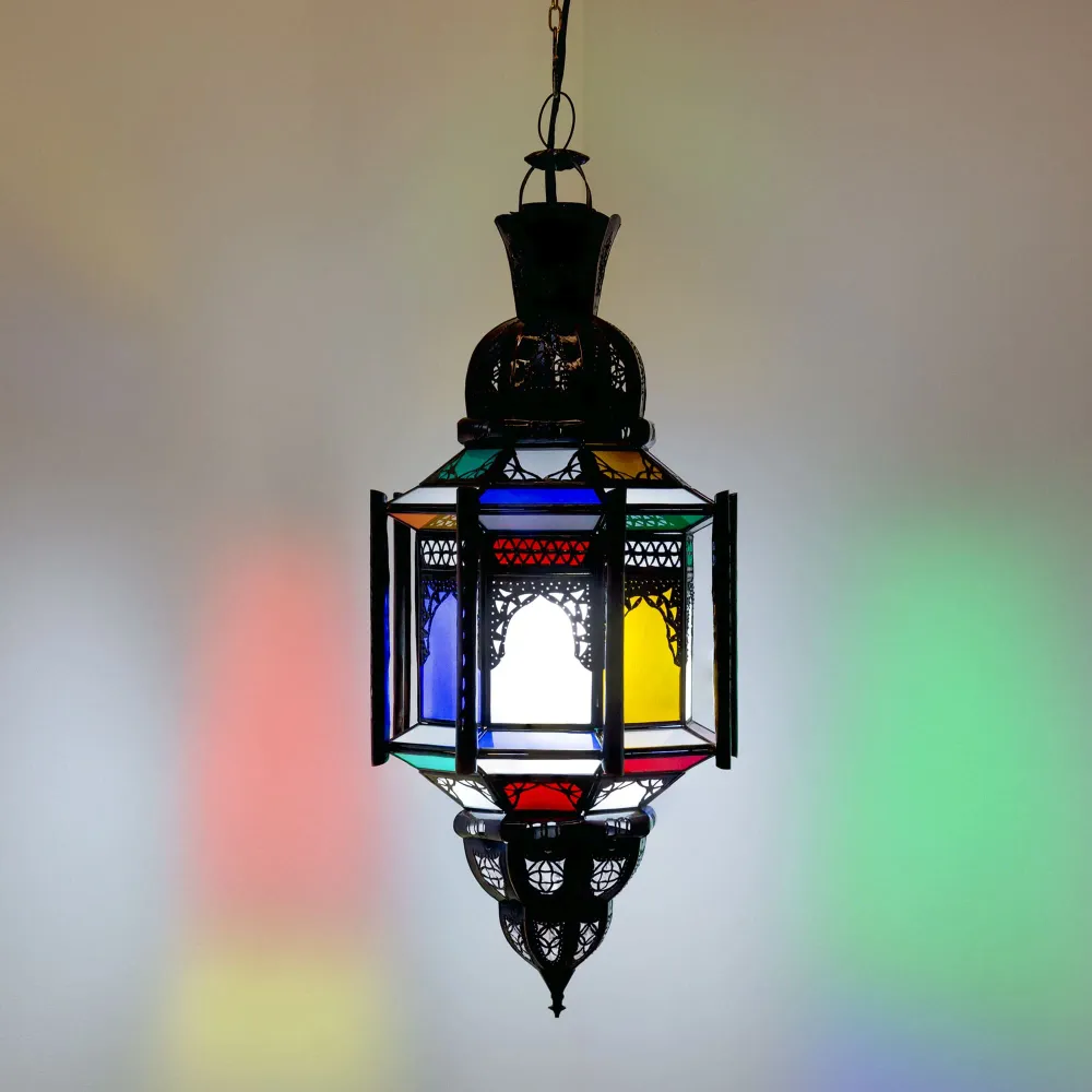 Achthoekige Al-Andalus kristallen Arabische lamp 70x28