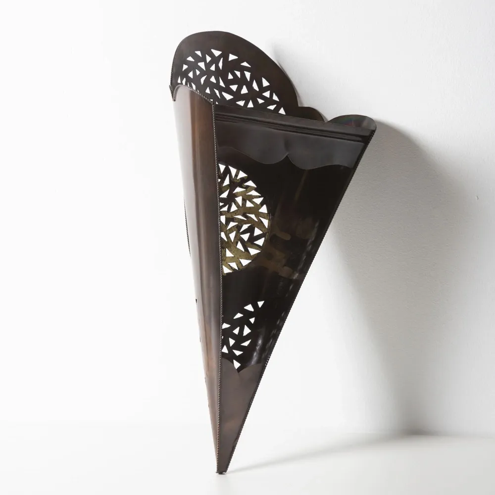 Akatib koper en messing Arabische wandlamp