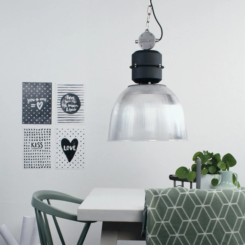 Anne Light & home hanglamp clearvoyant - 1 lichts - 42x 210 cm - zwart