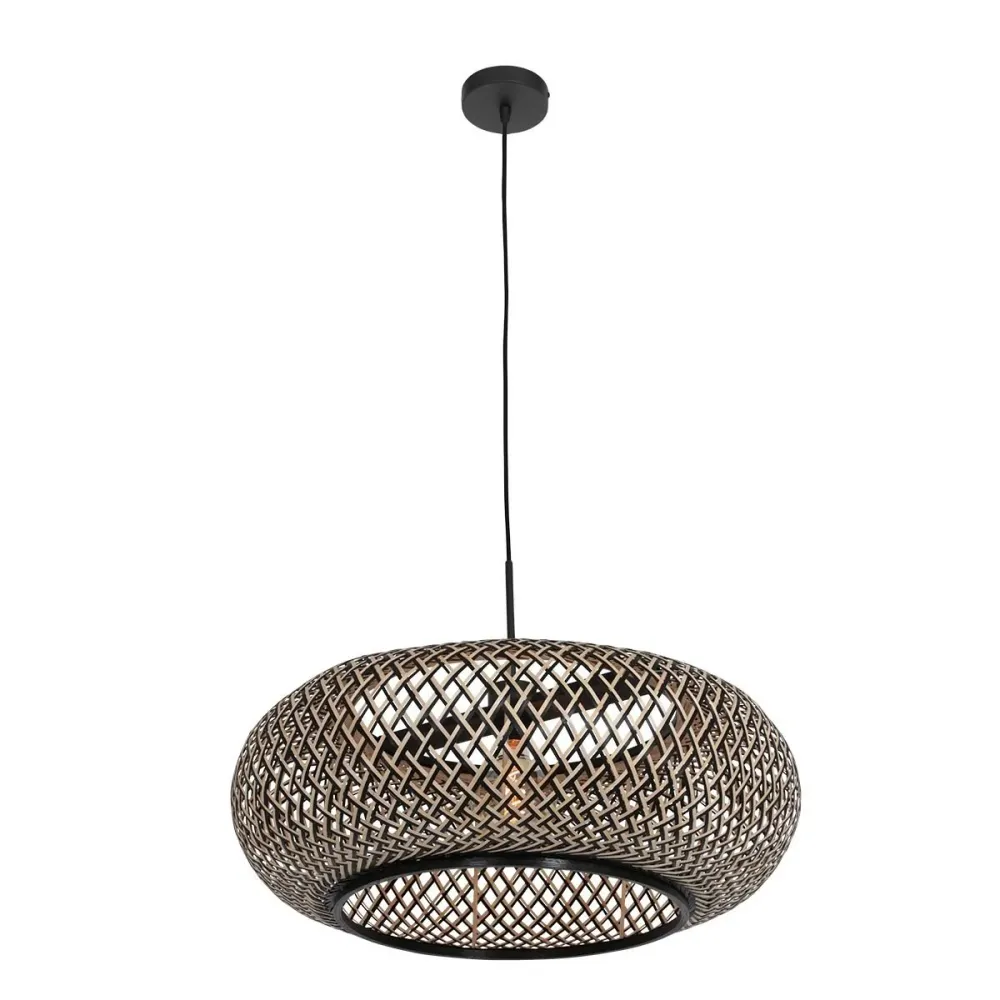 Anne Light & home hanglamp Maze - 1 lichts - 60x 140 cm - beige zwart